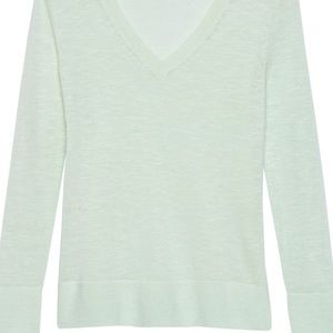New BR Linen V-Neck Sweater - XS Petite